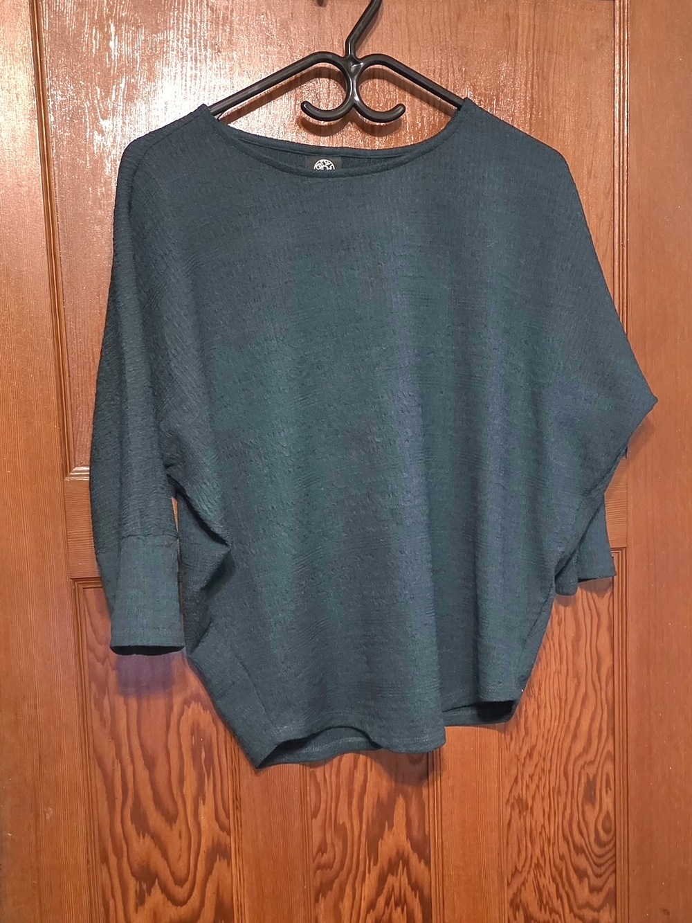 bobeau Teal Boatneck Pullover Sweater